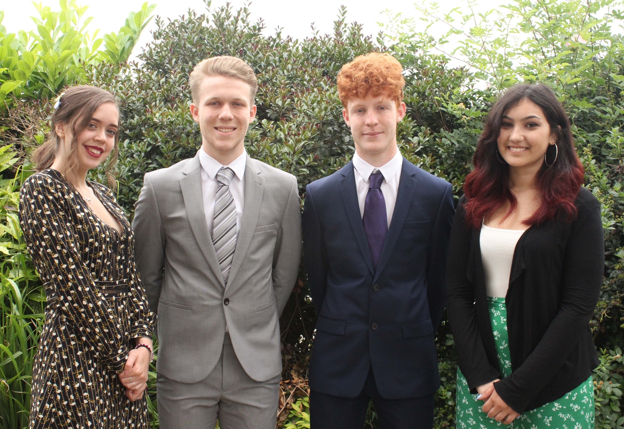 Yasmin Ali, Head Girl, Leah Rowson, Deputy Head Girl, Cameron Clark, Head Boy and Will McManus, Deputy Head Boy