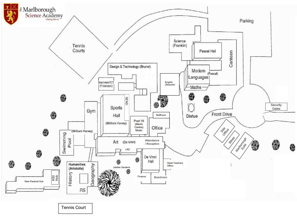 Map of The Marlborough Science Academy School Site